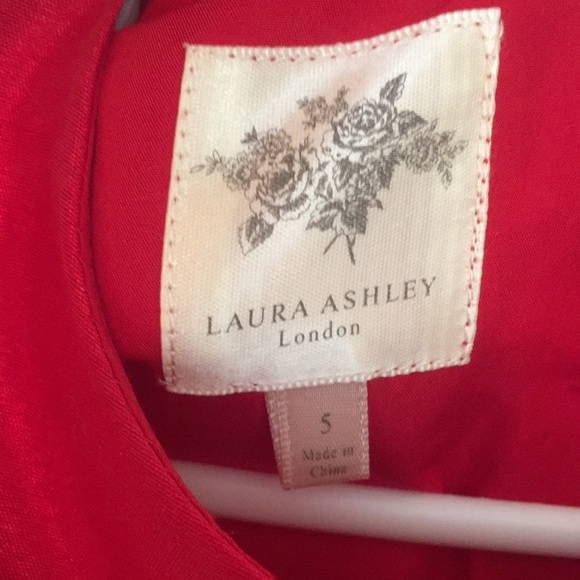 Laura Ashley Red Plaid Dress. - Picture 3 of 6